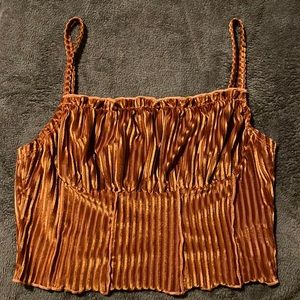 Brown crop top